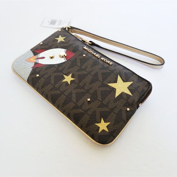 Michael Kors Giftable Large TZ Wristlet MK Brown - Picture 4 of 8